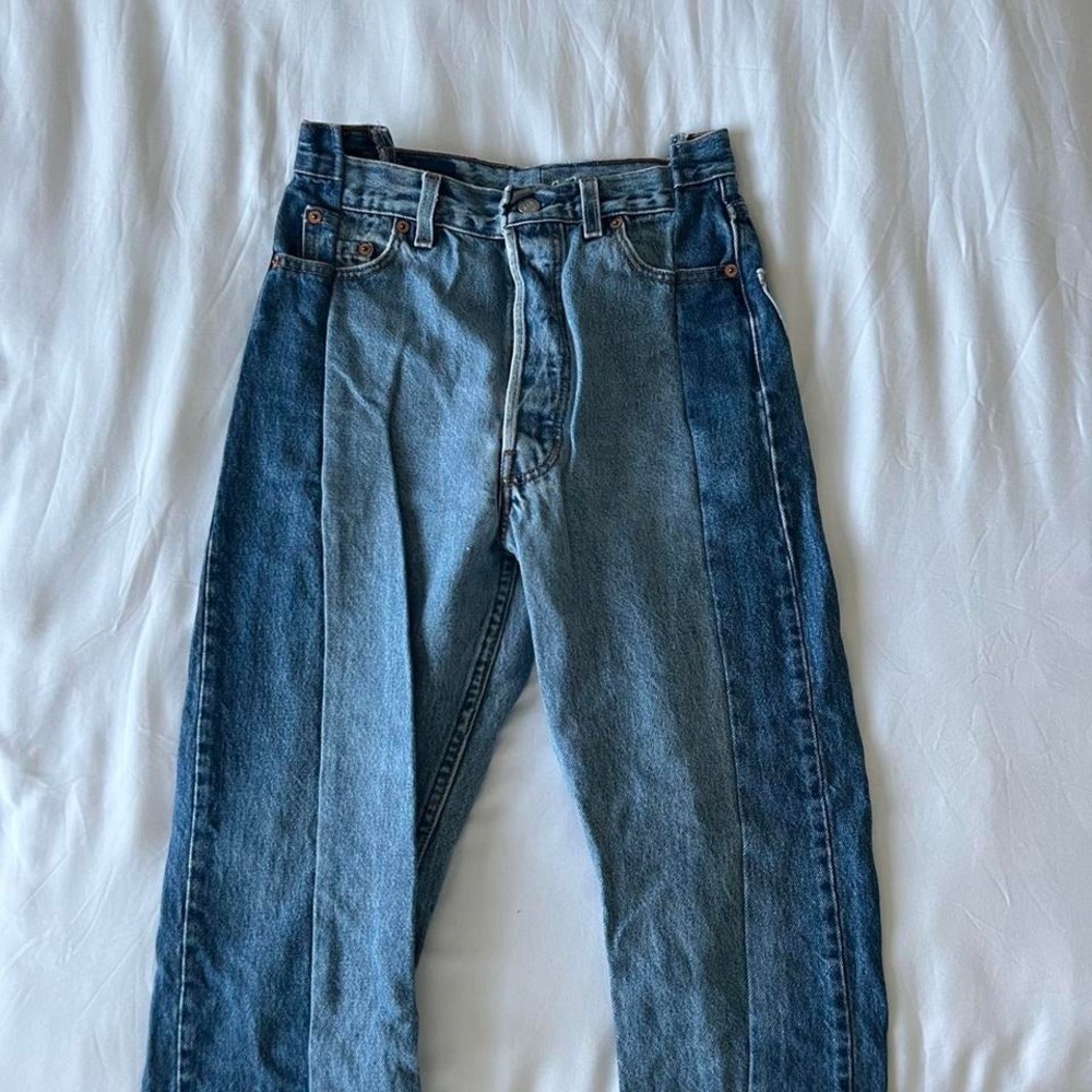 EM Denim Split Hem OGs Contrast Jeans in size‎ 27